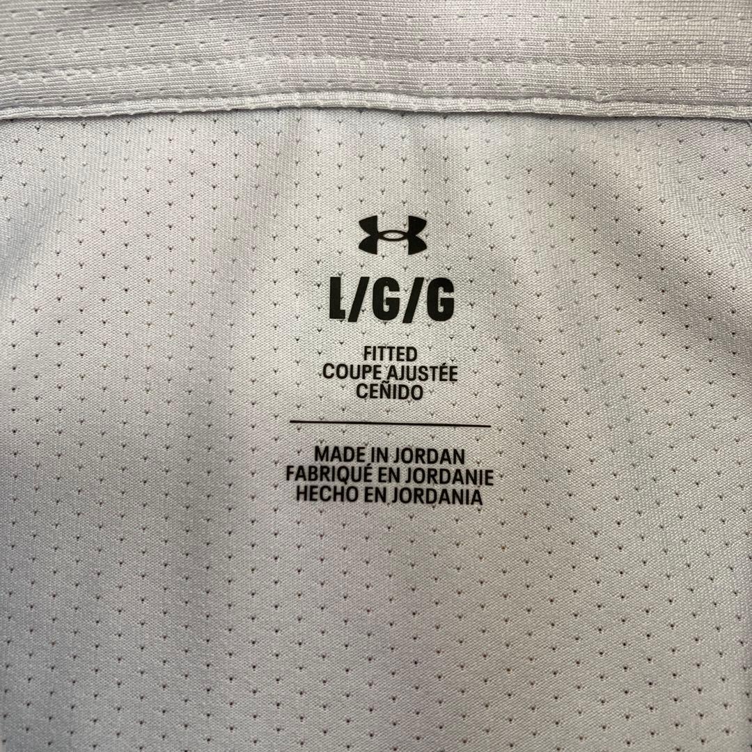 【美品】アンダーアーマー UNDER ARMOUR ポロシャツ Lメンズ グレー