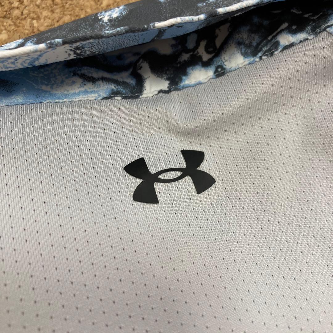 【美品】アンダーアーマー UNDER ARMOUR ポロシャツ Lメンズ グレー