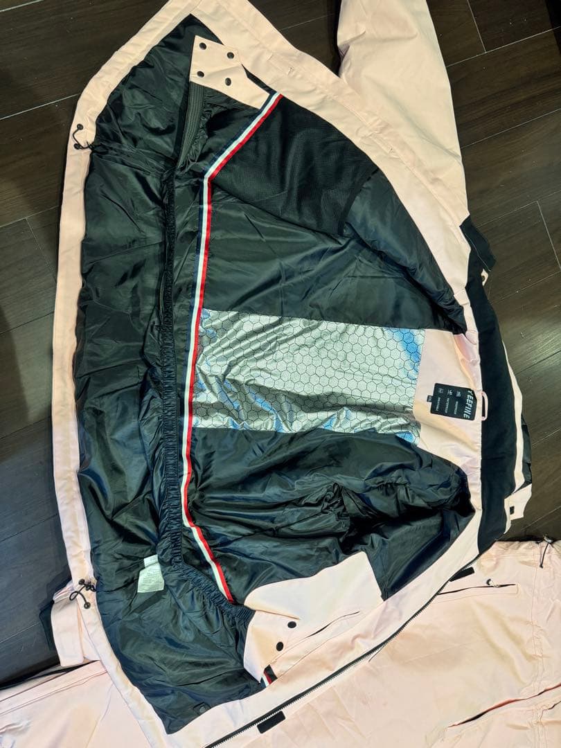 スキー スノボ ウェア ピンク 上下 2XL