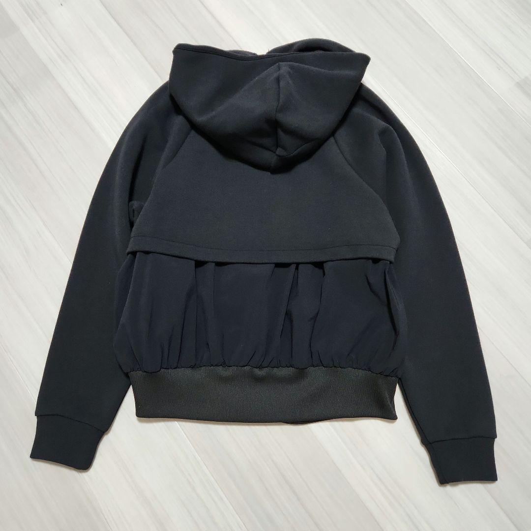 美品☆DANSKIN☆バックデザインハイブリッドフーディーUVケア M ブラック