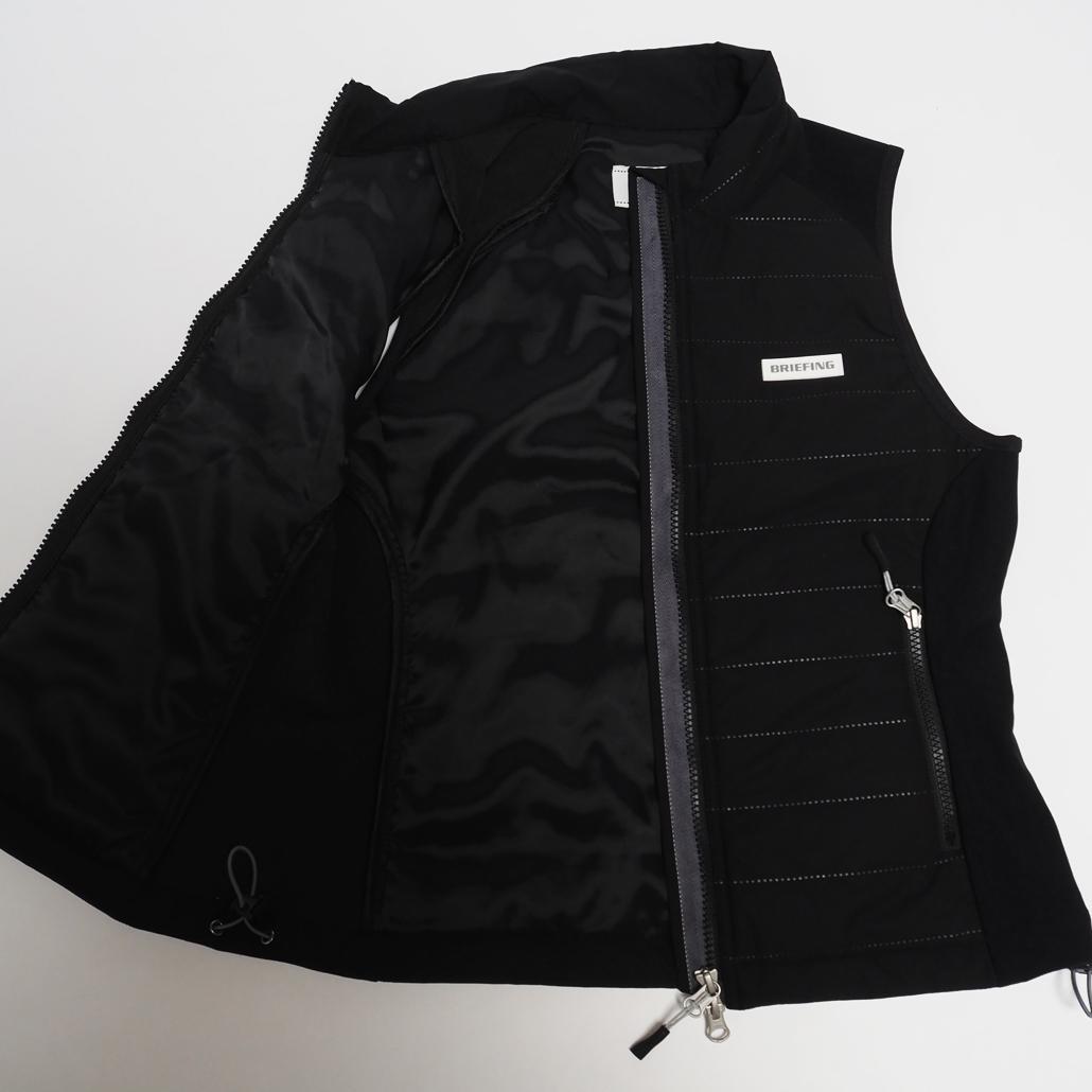美品 BRIEFING GOLF ウィメンズ中綿ベスト BRG203W30 黒