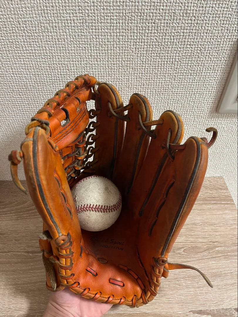 ZETT オレンジ色 硬式グローブ