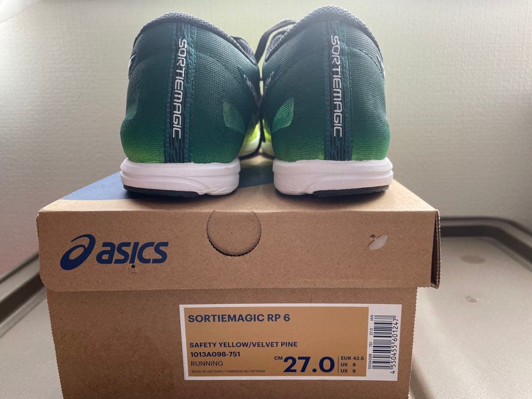 asics SORTIEMAGIC RP 6 グリーン/イエロー 27.0㎝