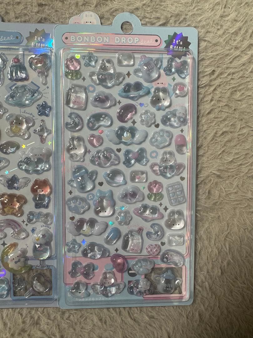 【正規品】まとめ売り　ボンボンドロップシール　はちみつ　みずいろボンボン