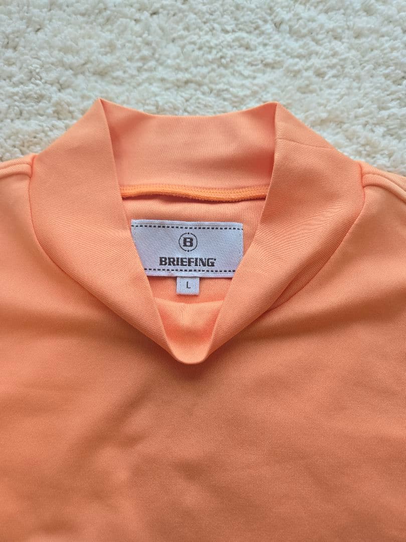 【L 】BRIEFING オレンジ ノースリーブハイネック　美品