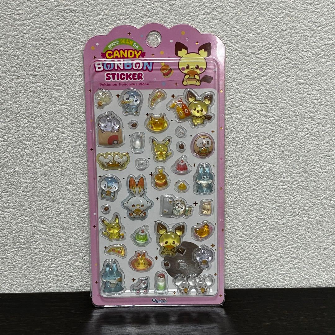 正規品キャンディードロップシール ポケピース3D立体 ぷくぷく 4枚×3セット