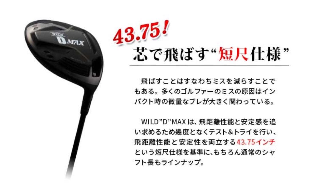 ドラコン日本一DNAの激飛びカチャヘッド誕生☆ワークスゴルフ ワイルドD-MAX