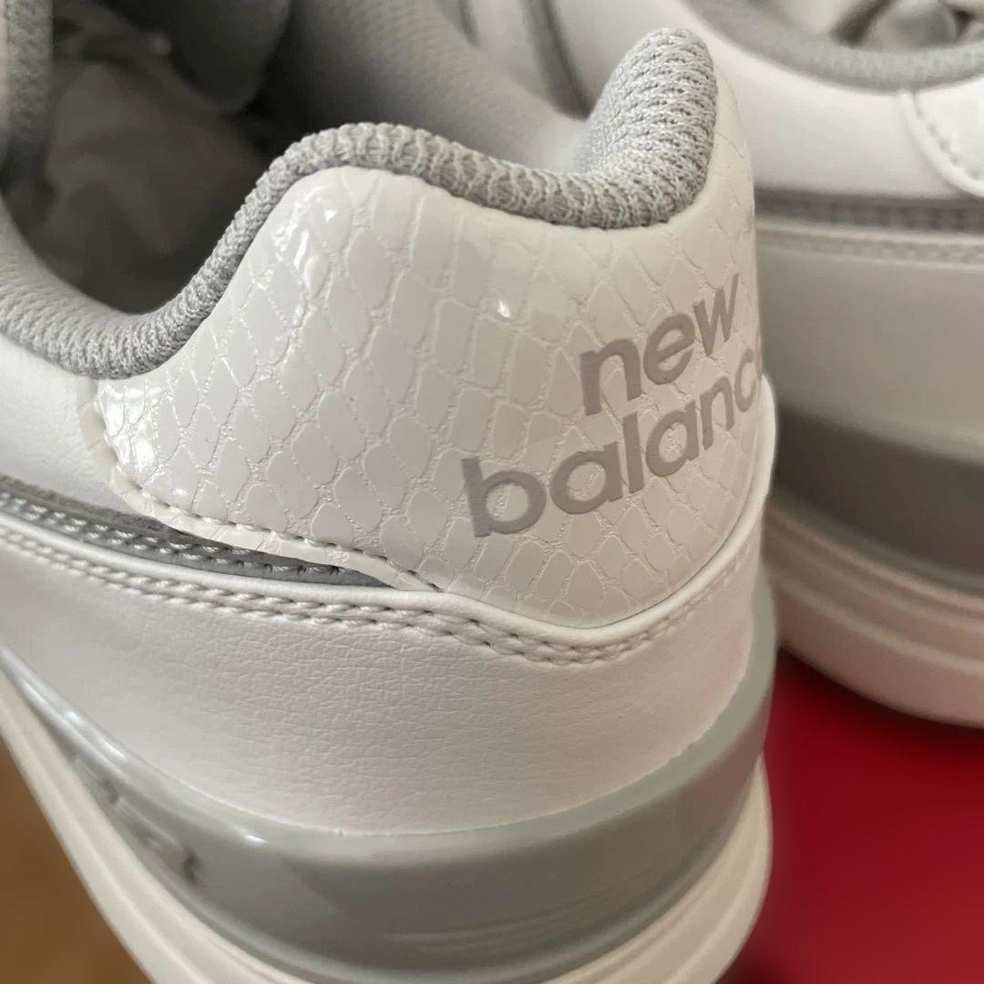 New Balance 574 ホワイトゴルフシューズ　スパイクレス　#2064