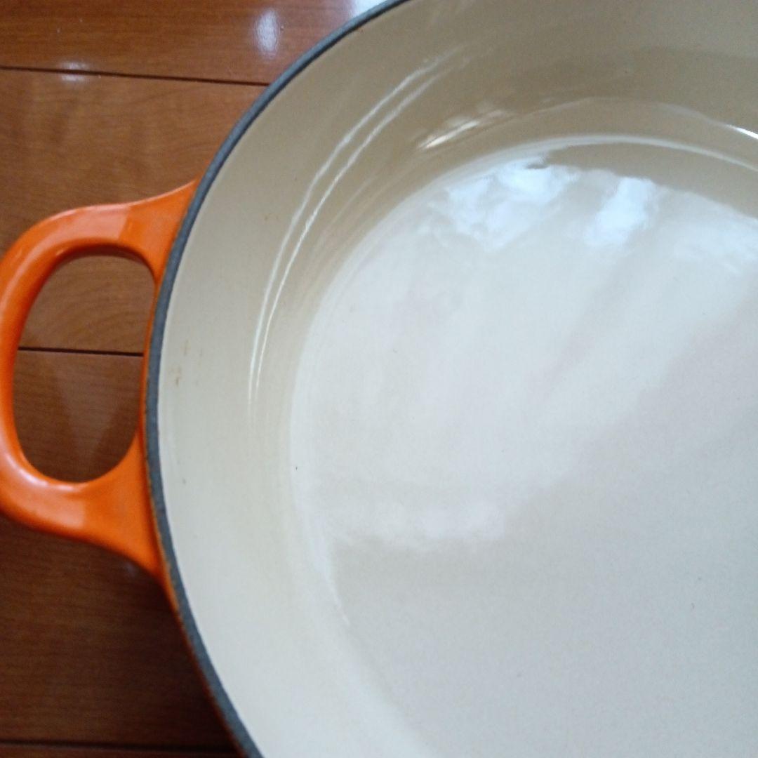 【美品】LE CREUSET　ビュッフェキャセロール　オレンジ　26cm