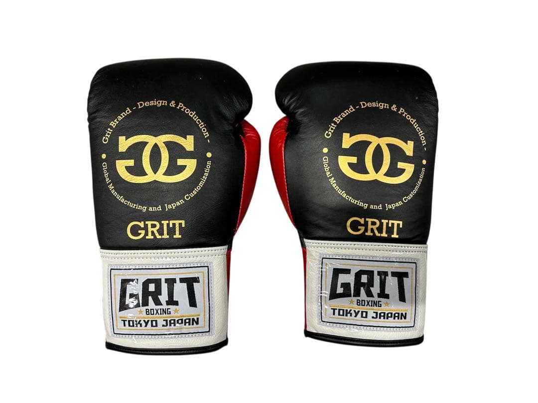 GRIT RED GOLD LOGO 紐式 ボクシンググローブ 本革製