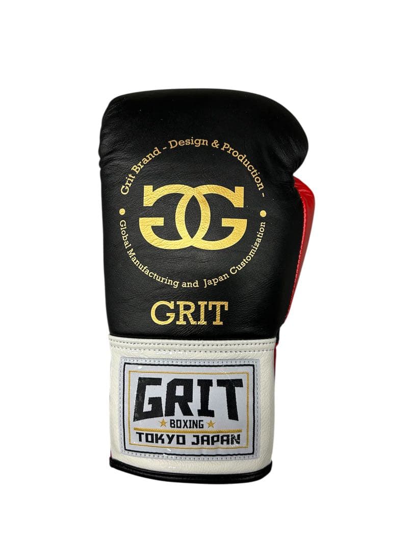 GRIT RED GOLD LOGO 紐式 ボクシンググローブ 本革製