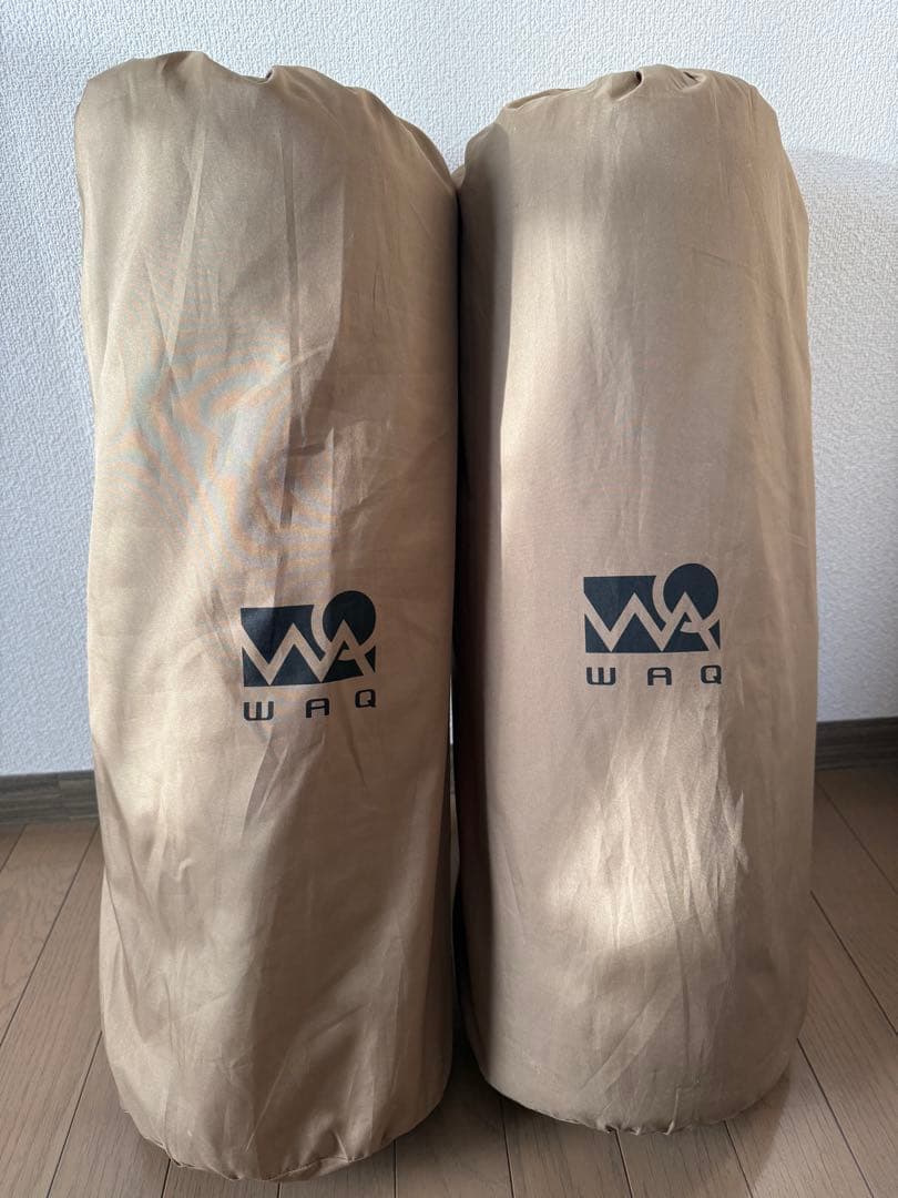 WAQ マット 8cm 厚手 2枚セット インフレータブル キャンプ 車中泊用