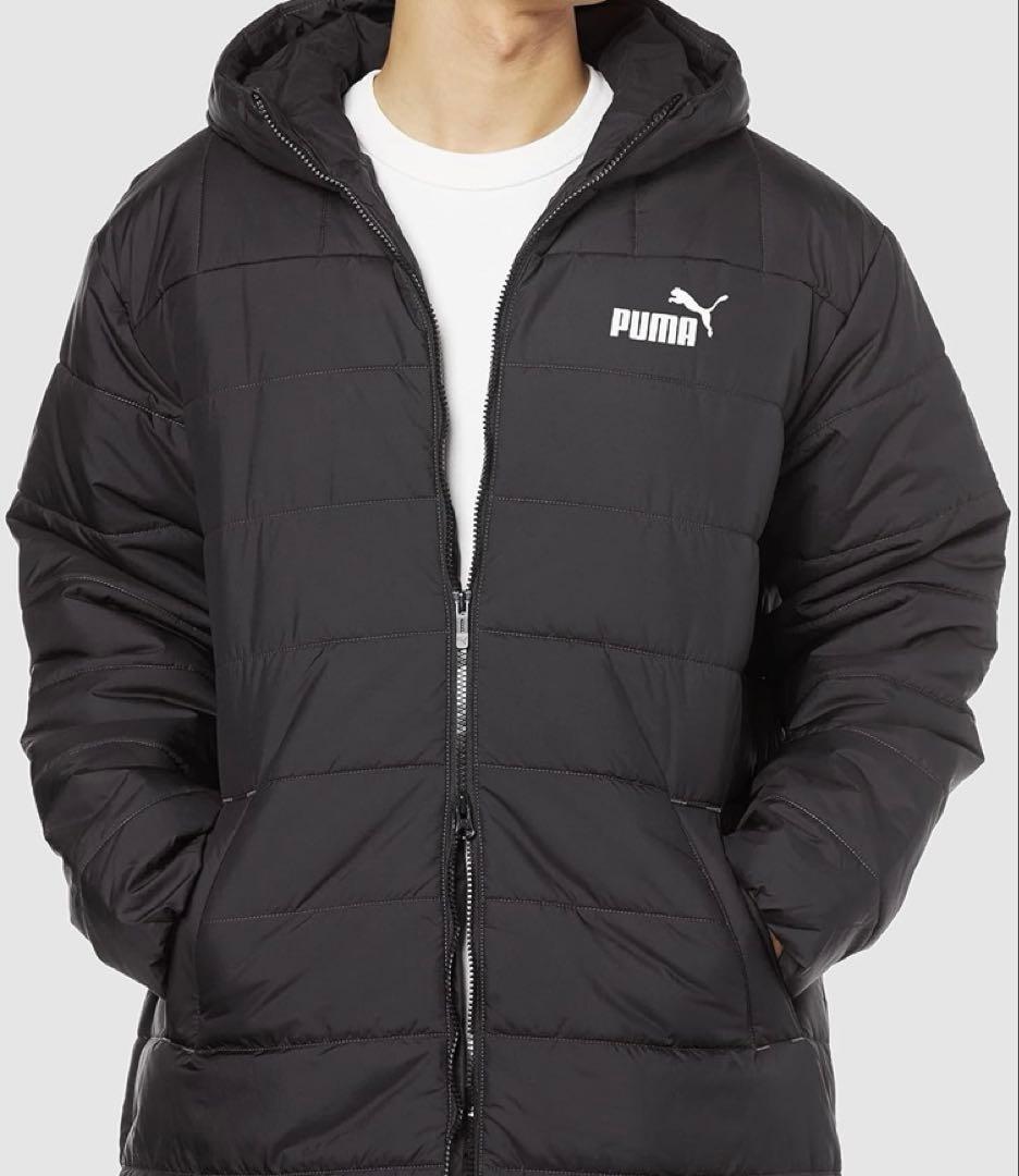 新品タグ付！PUMAプーマベンチコート メンズM 黒 ロング丈 軽量 未使用
