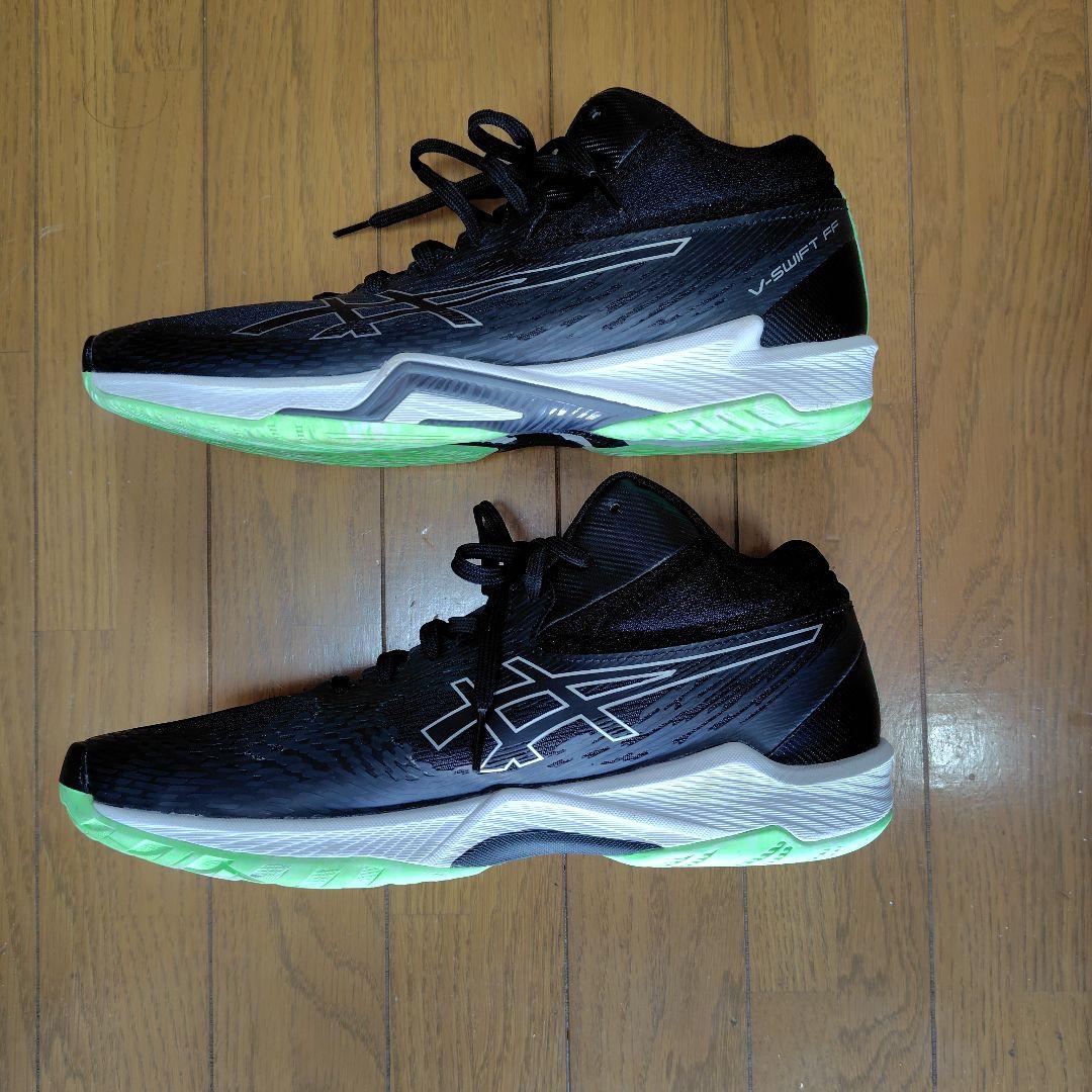 ASICS V-SWEEP FF バレーボールシューズ ブラック/グリーン
