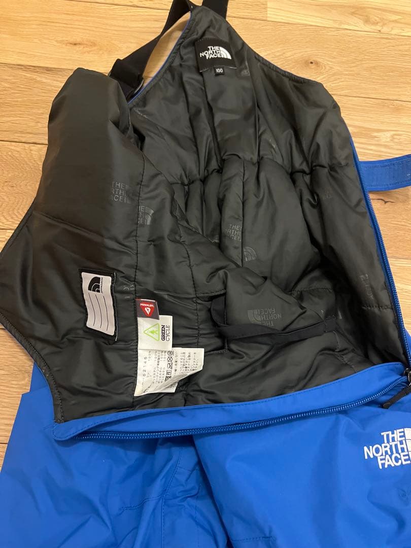 THE NORTH FACE 100cm 子ども用 スノービブ　スキーウェア 青