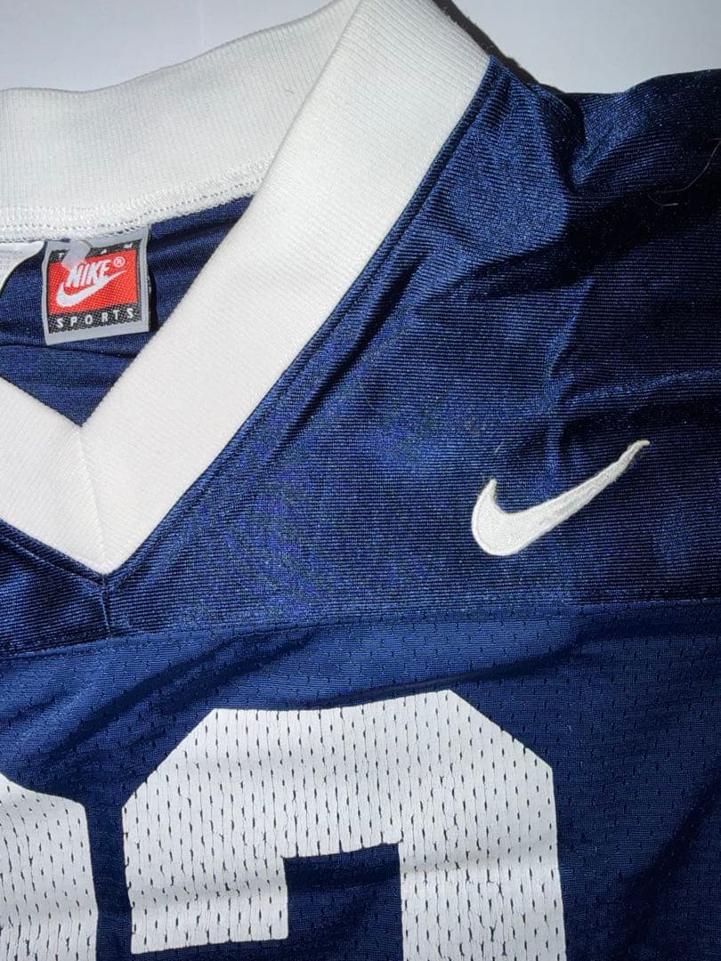 USA 90s Nike フットボールシャツ 32 紺 L