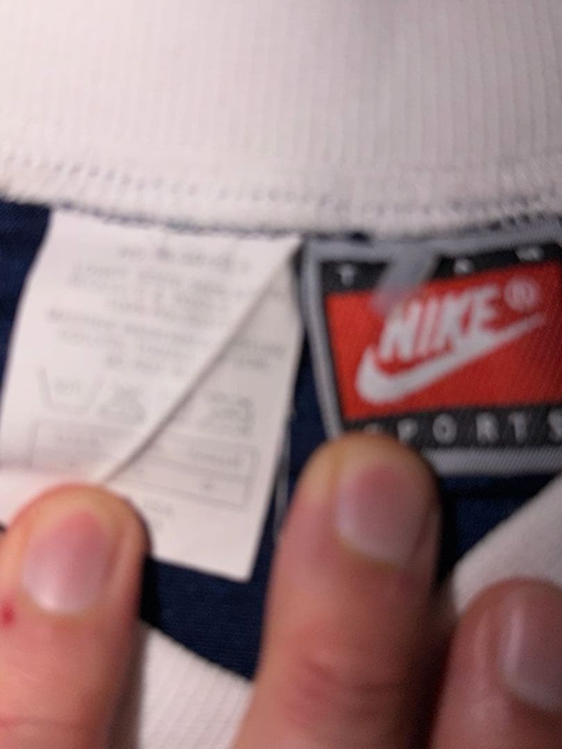 USA 90s Nike フットボールシャツ 32 紺 L