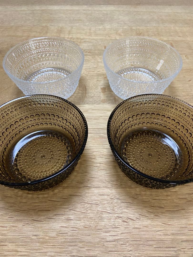 イッタラ　カステヘルミ　ボウル　クリア　廃盤サンド　4点セット
