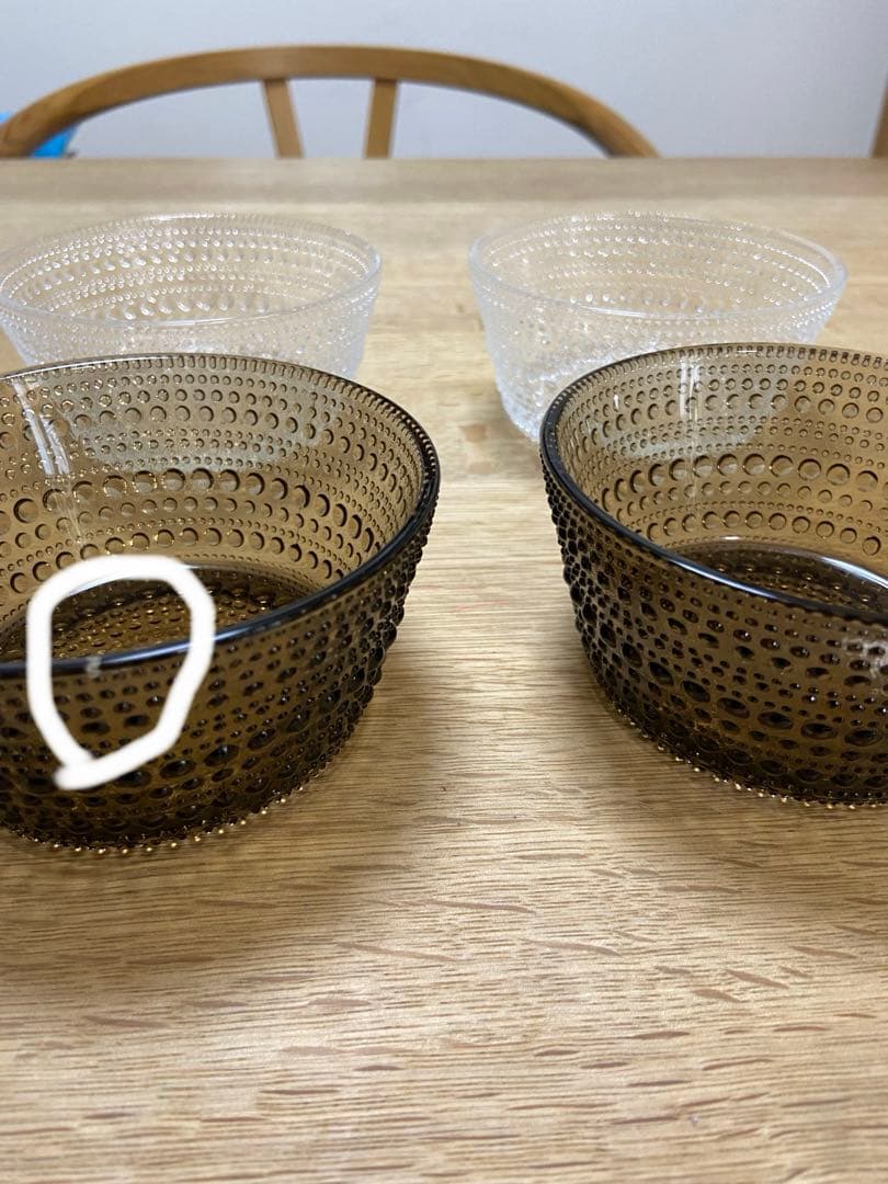 イッタラ　カステヘルミ　ボウル　クリア　廃盤サンド　4点セット
