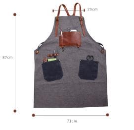 ワークエプロン 男女兼用 キャンプ DIY 本革 レザー コットン おしゃれ