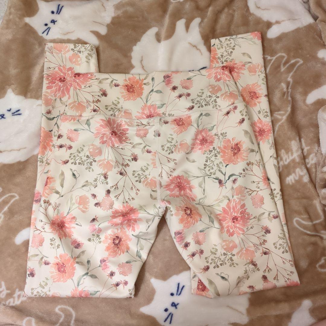 Chacott ピンクフラワーレギンス Lサイズ