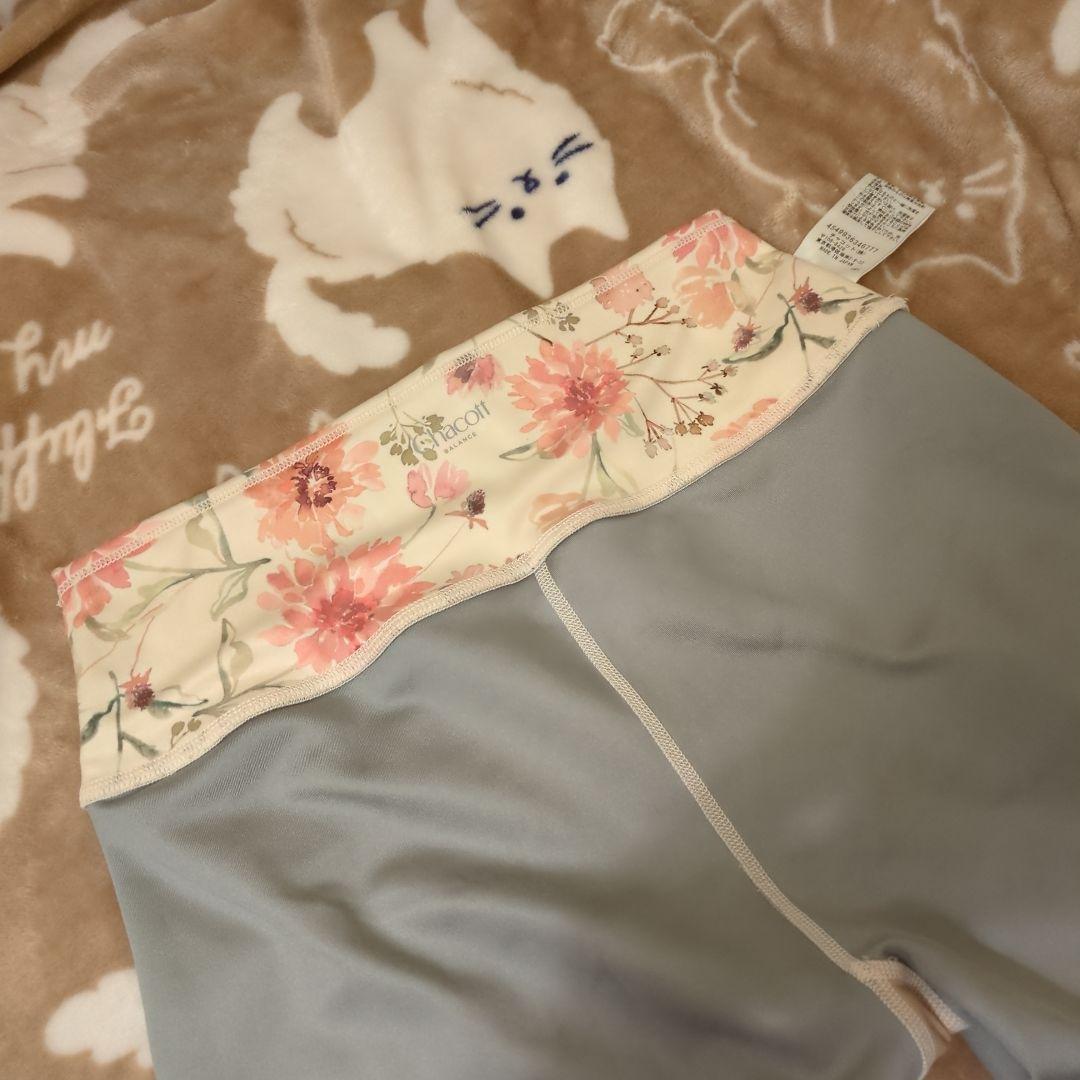 Chacott ピンクフラワーレギンス Lサイズ