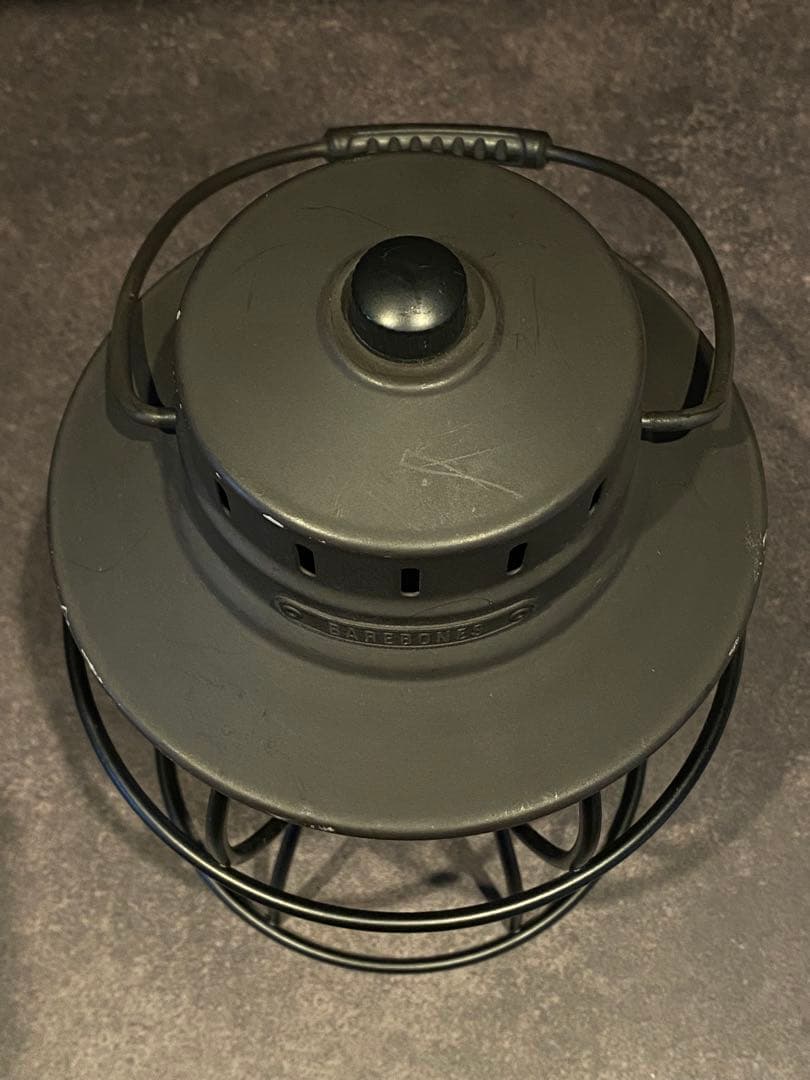 ベアボーンズ BAREBONES レイルロードランタン　アンバー色ガラスホヤ