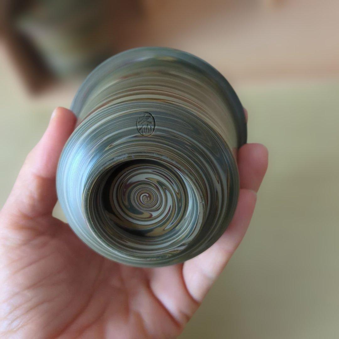 湯呑5客　急須　セット　茶道具　練り込み　友仙作
