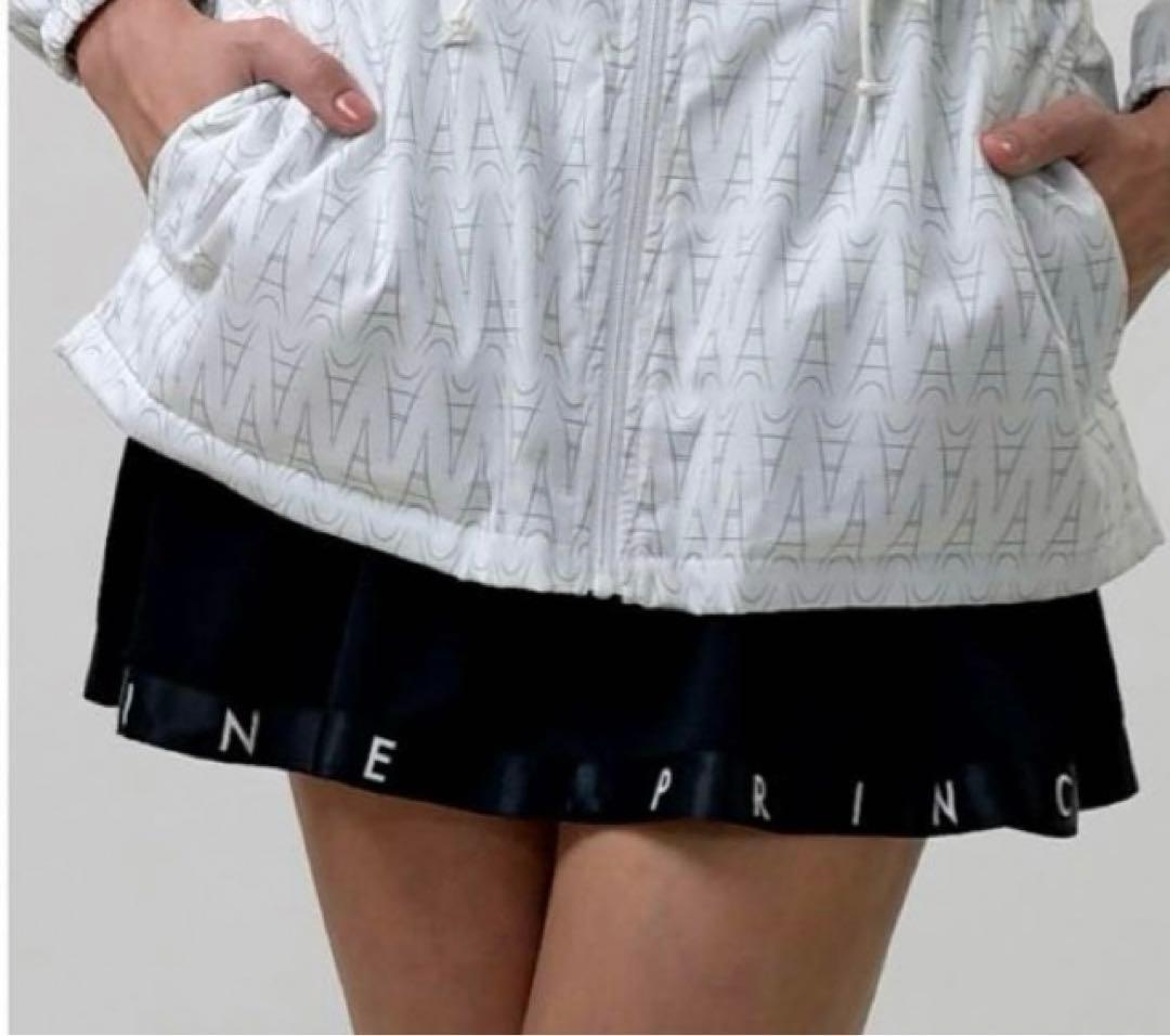 No.844 Prince ロゴプリント裾のフレアスコート☆NAVY☆新品☆