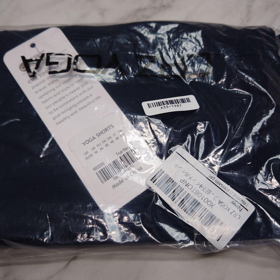 【開封のみ】フィットネスショーツ レディー 吸湿速乾  ダークネイビー XXL