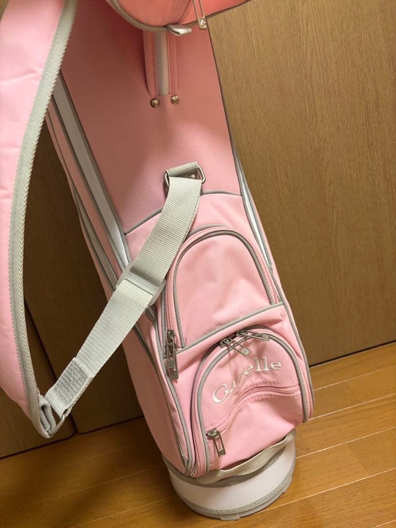 ゴルフ　キャディバッグ　レディース　ピンク　Gazelle