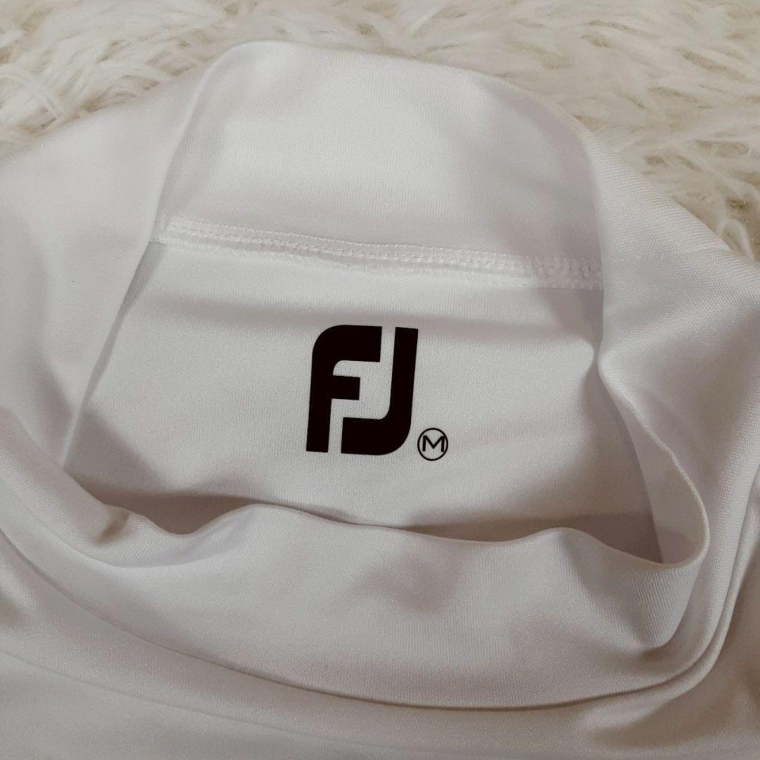 美品◎FootJoy フットジョイ モックネックシャツ 半袖ゴルフウェア 白