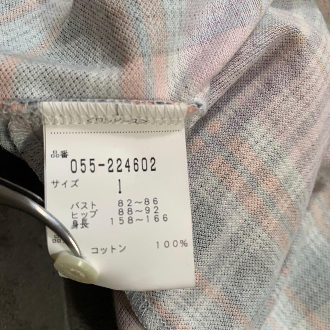 【PEARLY GATES】（1）日本製 チェック ワイドワンピース ゴルフ