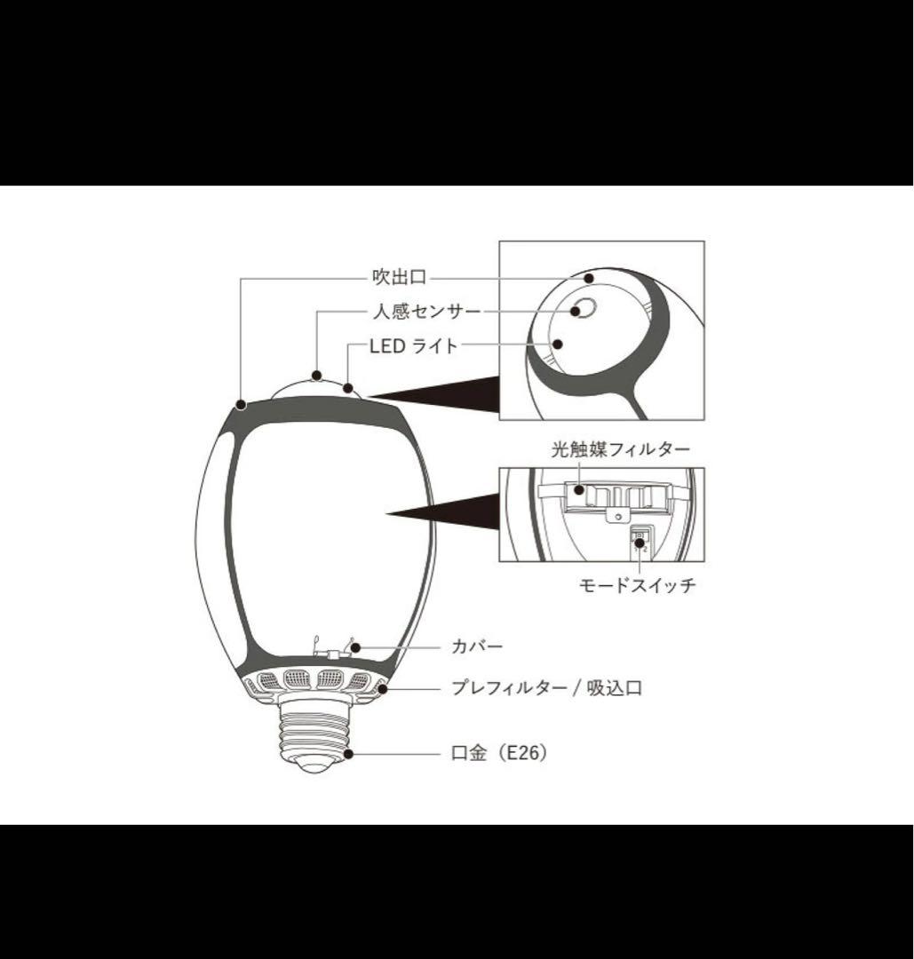 LED電球　カルテック　TURNED K　KL -B01 光触媒脱臭・除菌機能付