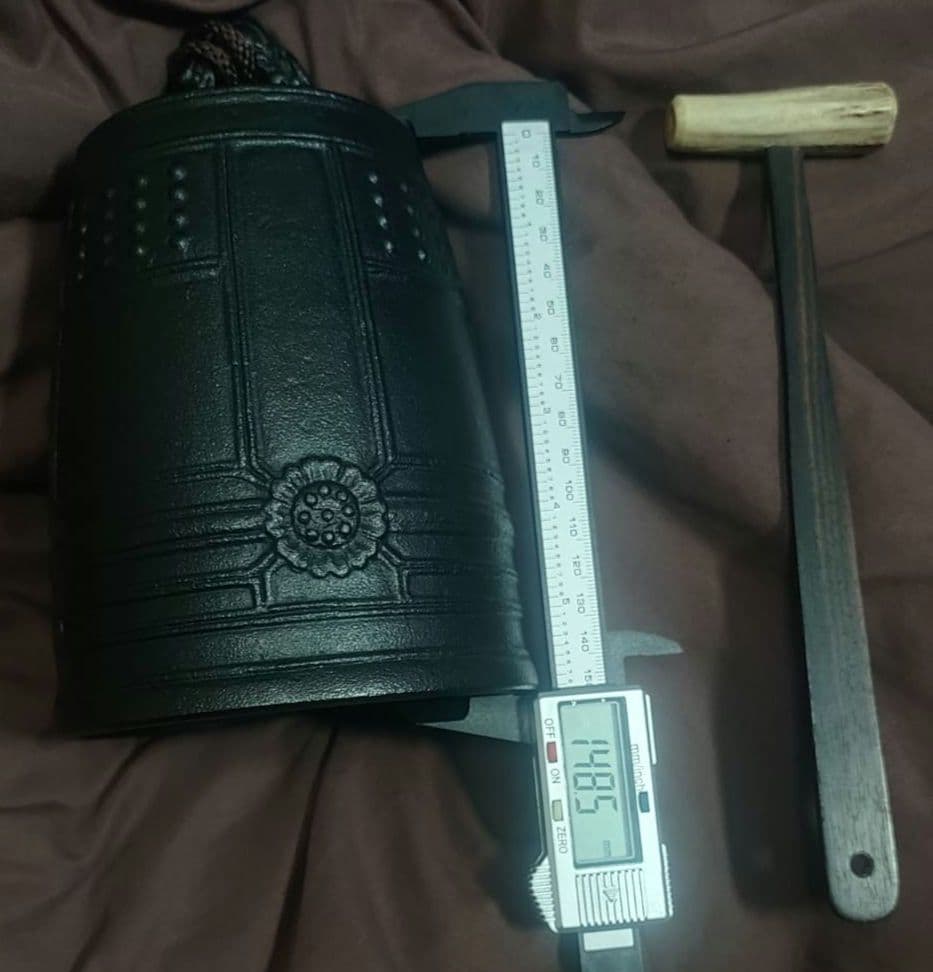 骨董、茶道具鐘(かね)・銅鑼(ドラ) 唐銅喚鐘。