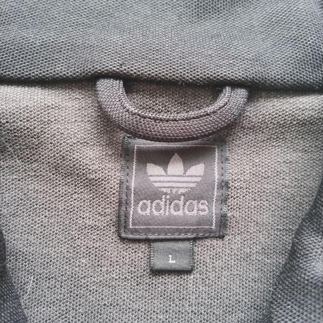 adidas　トラックジャケット　ジャージ　　万国旗タグ　3ライン　トレフォイル