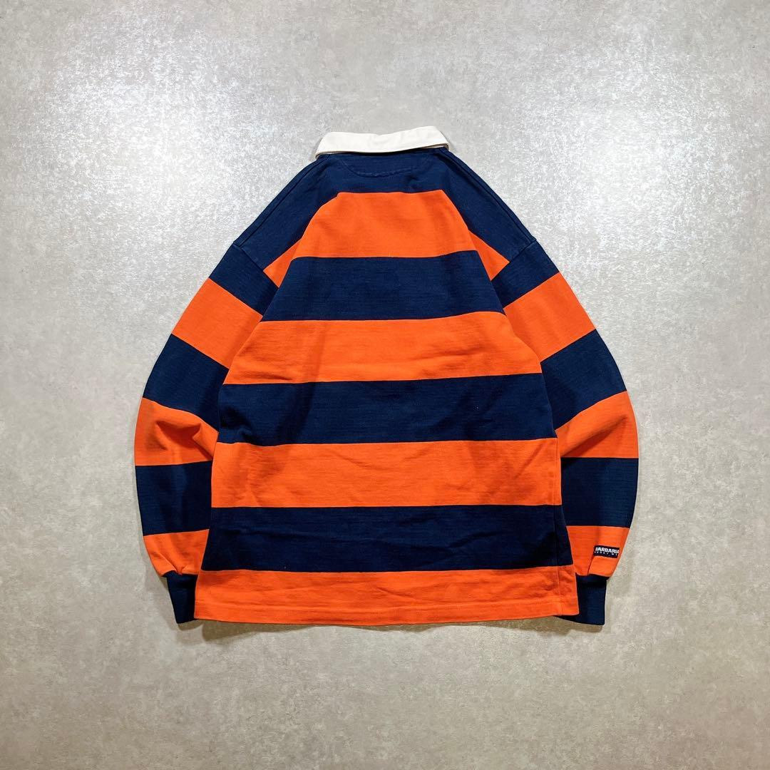 BARBARIAN 好配色 ラガーシャツ ボーダー ポロシャツ 古着