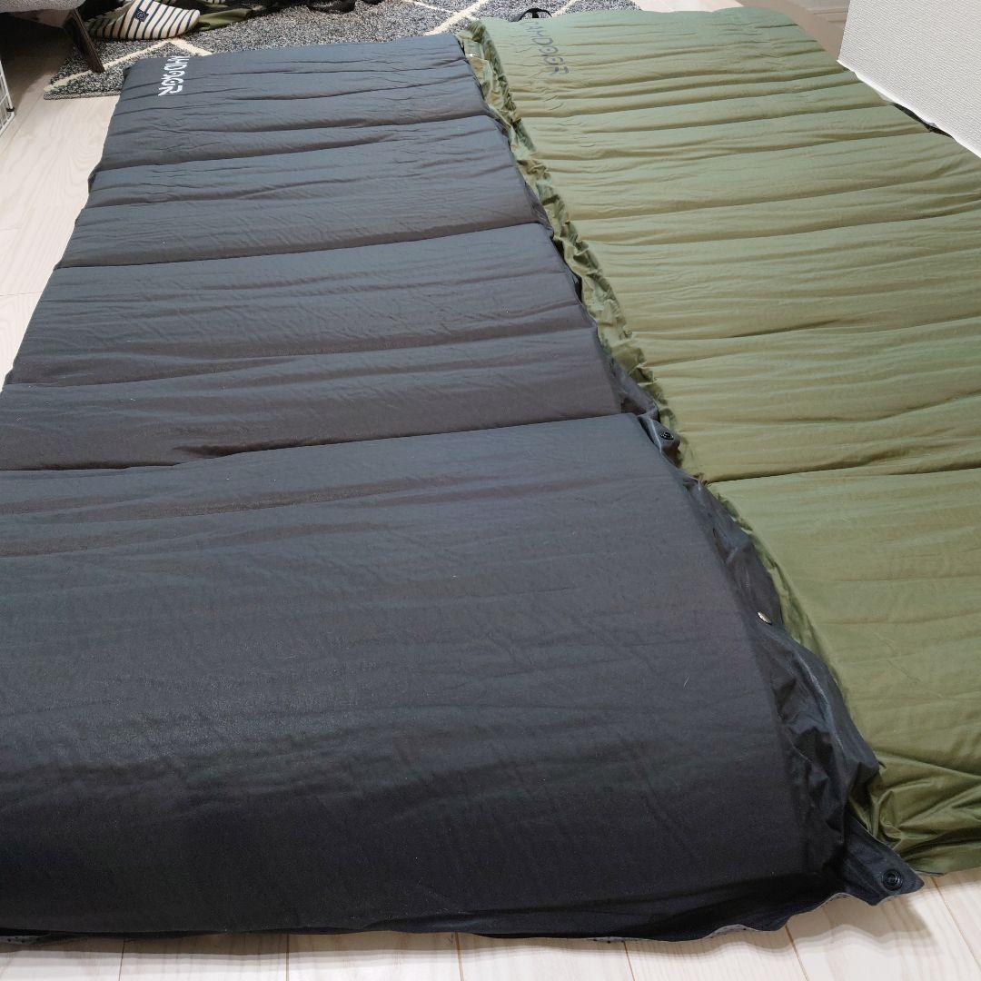 （フレ34）CAMDOOR　インフレーターマット10cmアウトドア（2枚）