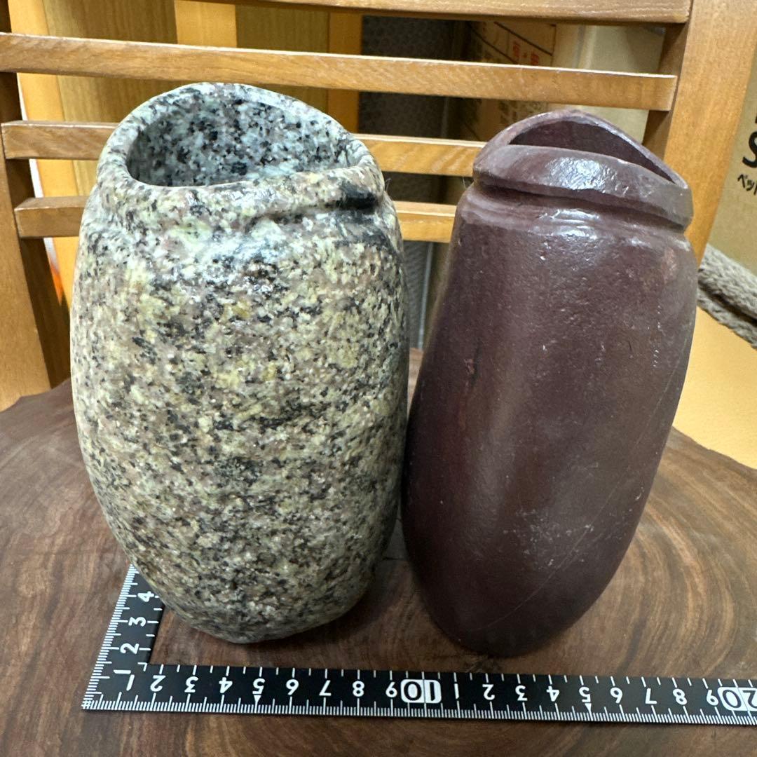 天然石 花瓶 花器 一輪挿し 植物　筆立て 置物 インテリア