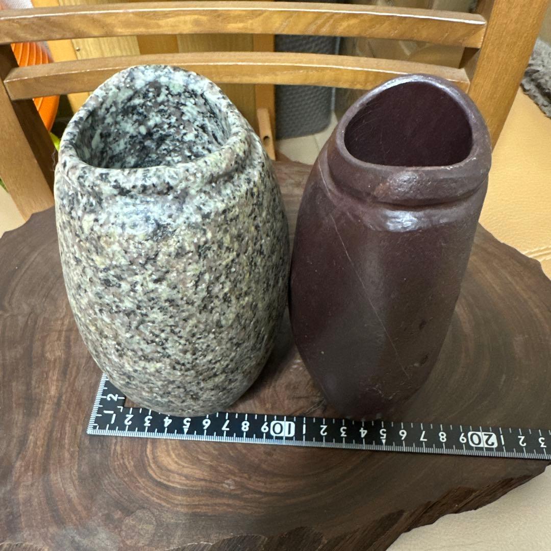 天然石 花瓶 花器 一輪挿し 植物　筆立て 置物 インテリア