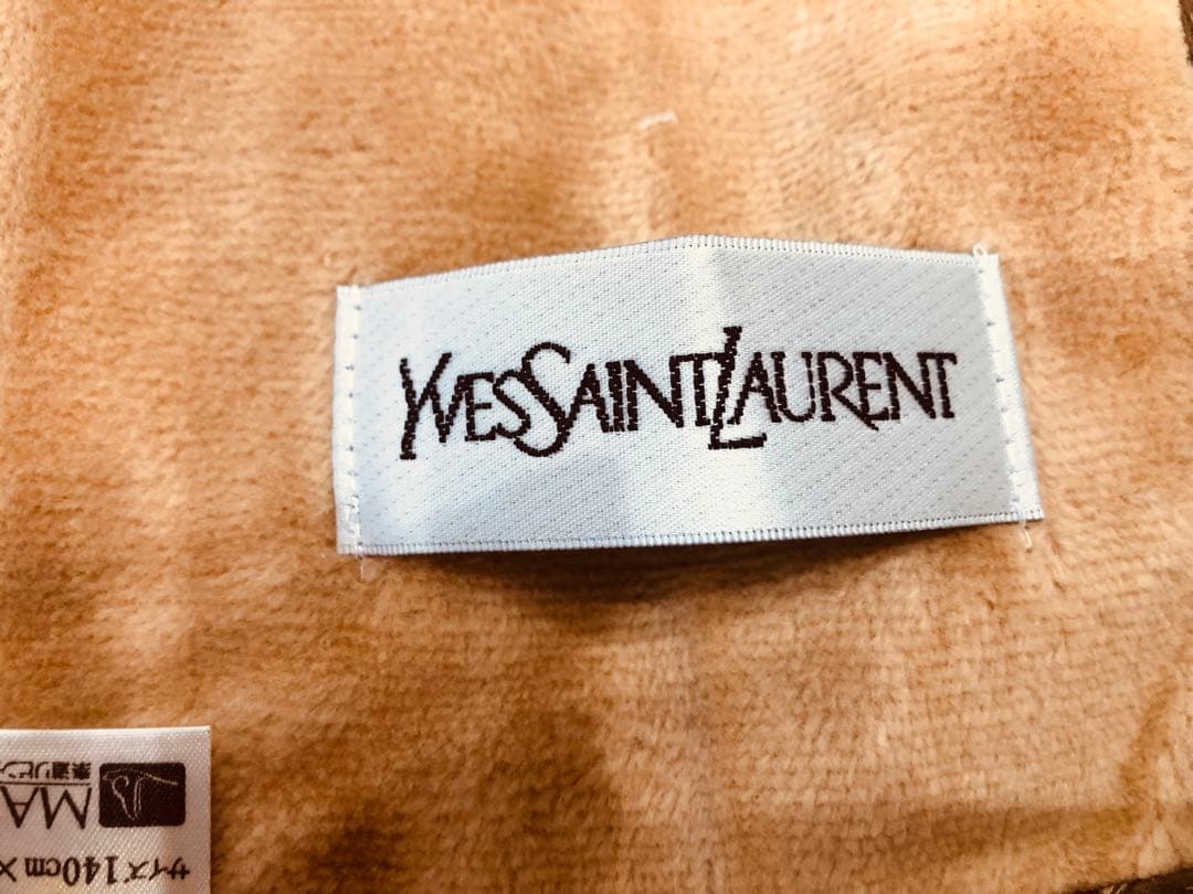 YSL イヴサンローラン パフケット 最高級綿毛布 寝具 泰道 訳あり未使用