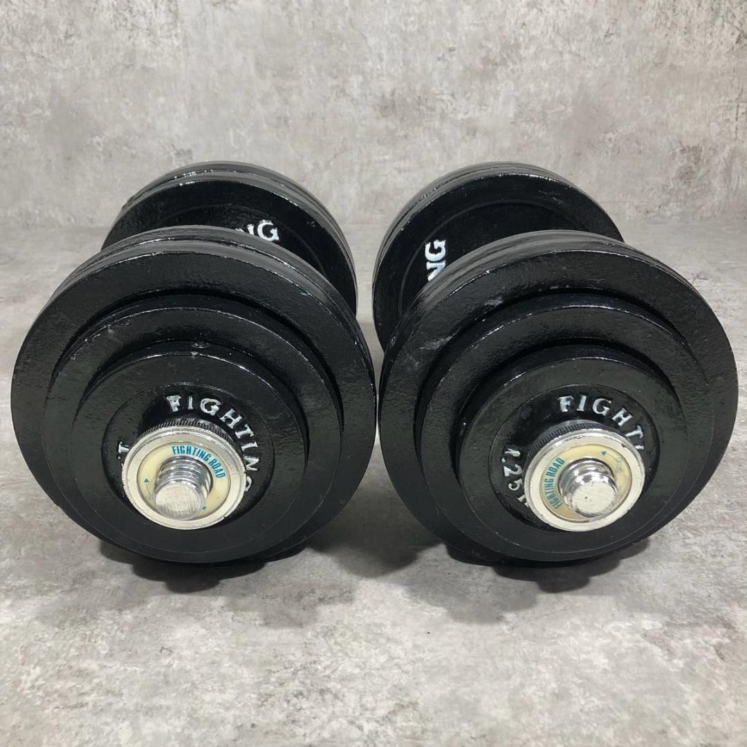 人気 FIGHTING ROAD ダンベル 60kgセット 片側30kg ①