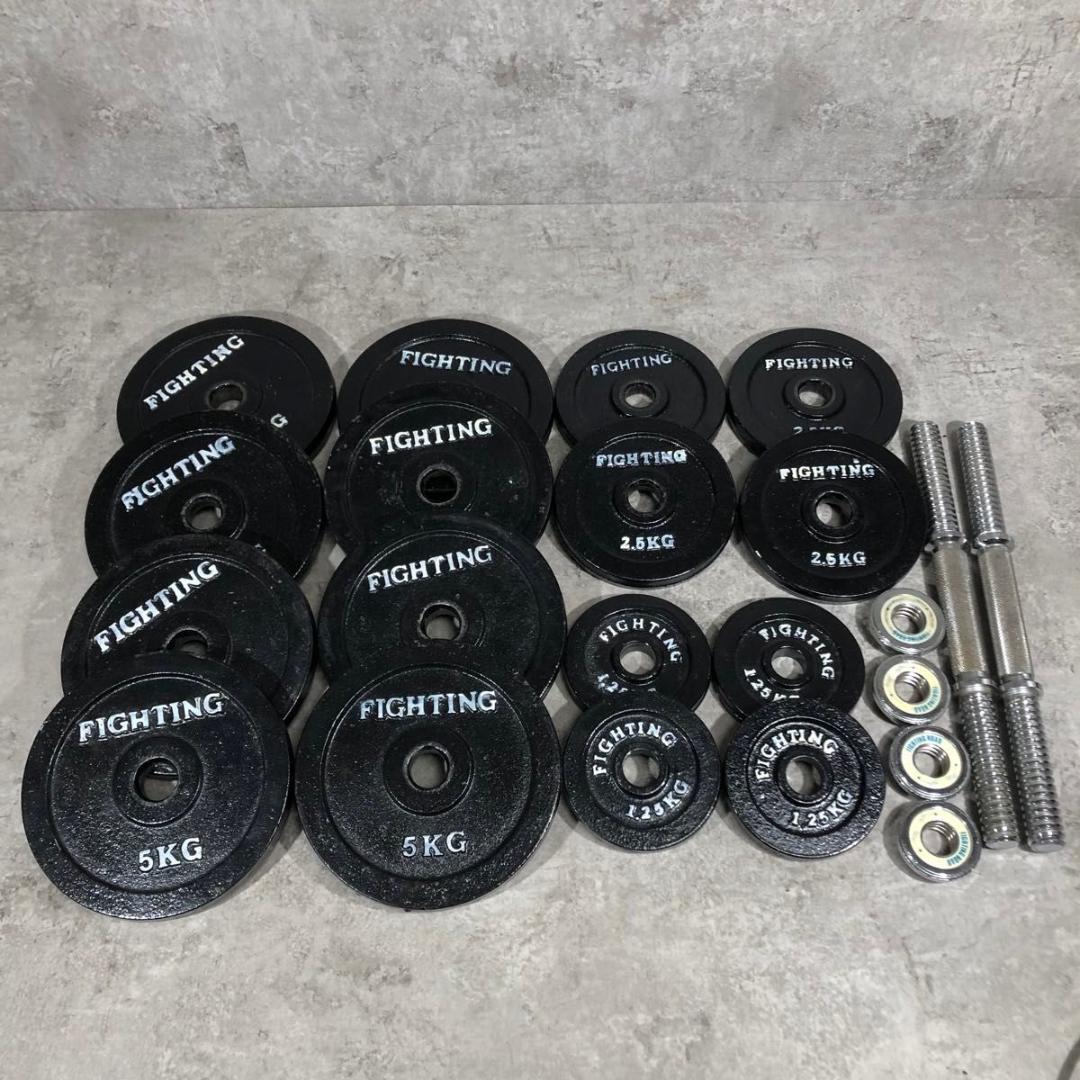 人気 FIGHTING ROAD ダンベル 60kgセット 片側30kg ①