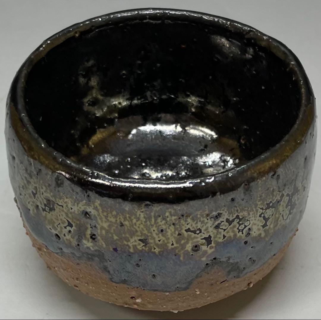 藤井茂男　黄金天目　ぐい呑　共箱　共布　栞 　h7550