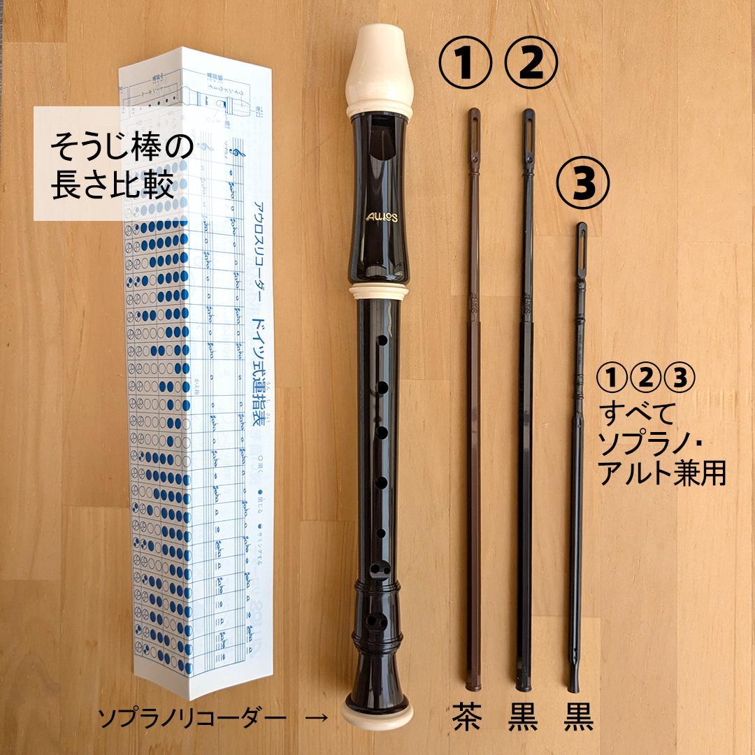 え◯ん【新品】ソプラノリコーダー ケース+運指表 アウロス 502BW