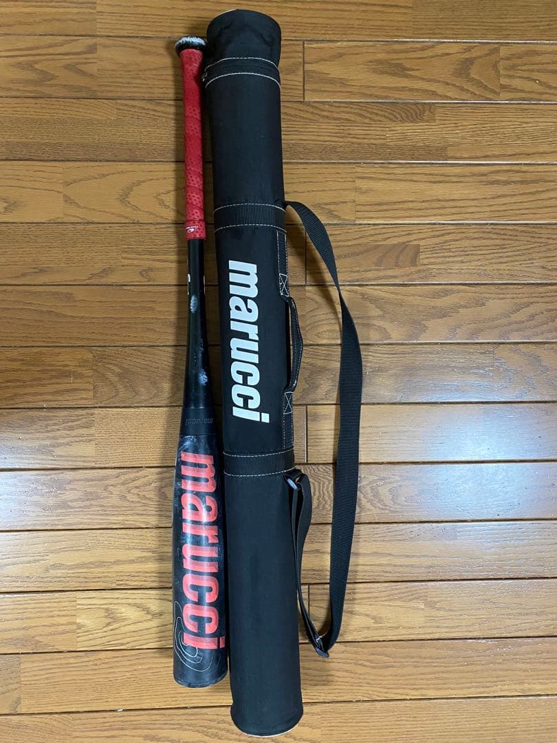 marucci 軟式バット 黒/赤 バットケース付き
