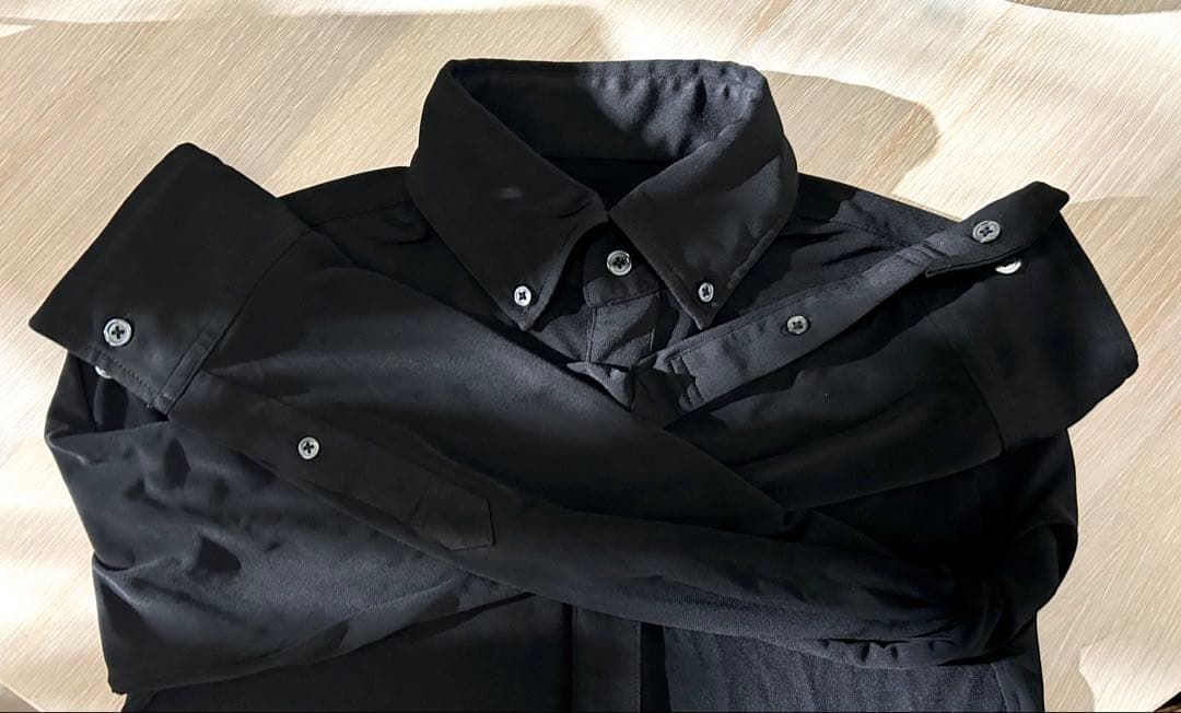 Chacott メンズシャツ　黒　社交ダンス　Sサイズ