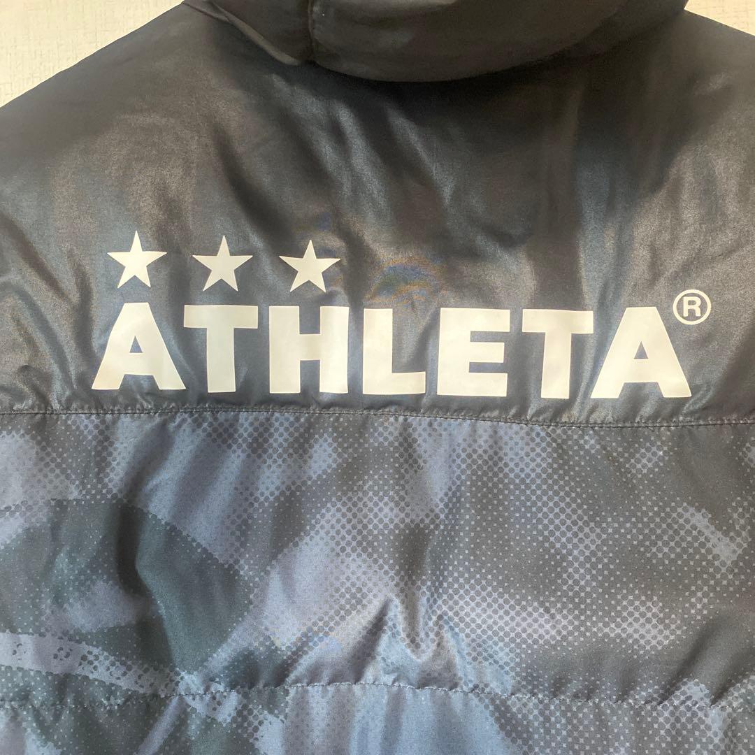 美品‼︎ATHLETA フード付きベンチコート ブラック　kids140cm