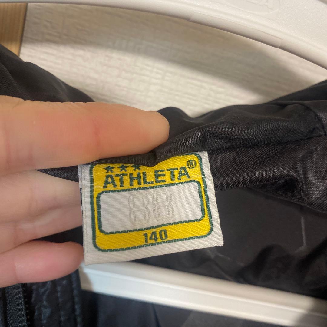 美品‼︎ATHLETA フード付きベンチコート ブラック　kids140cm