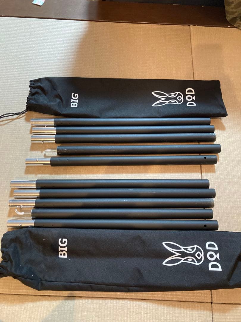 DOD ヘーキサタープ　黒ポール2本付き